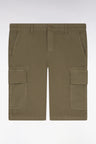Bermuda cargo en coton kaki