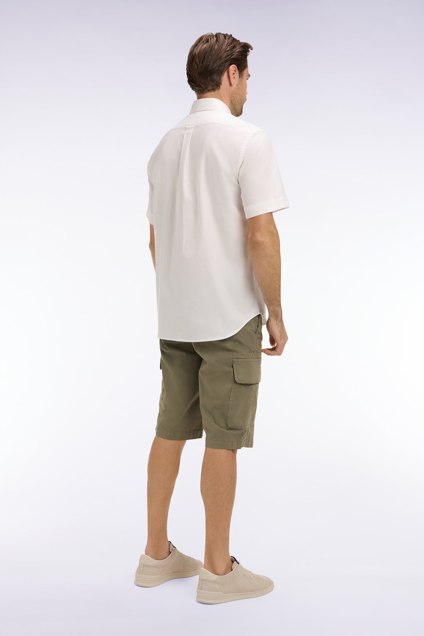 Bermuda cargo en coton kaki