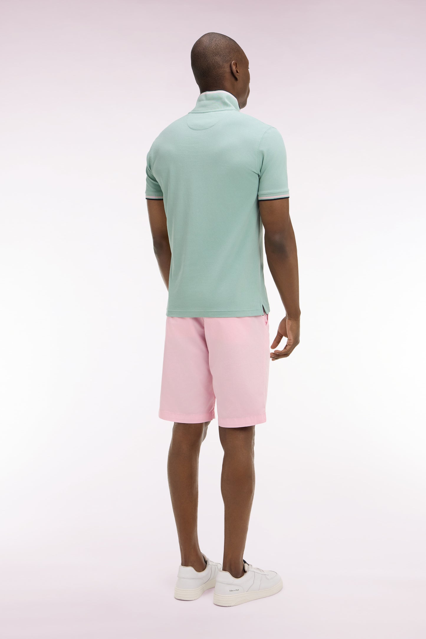 Bermuda chino en gabardine stretch rose