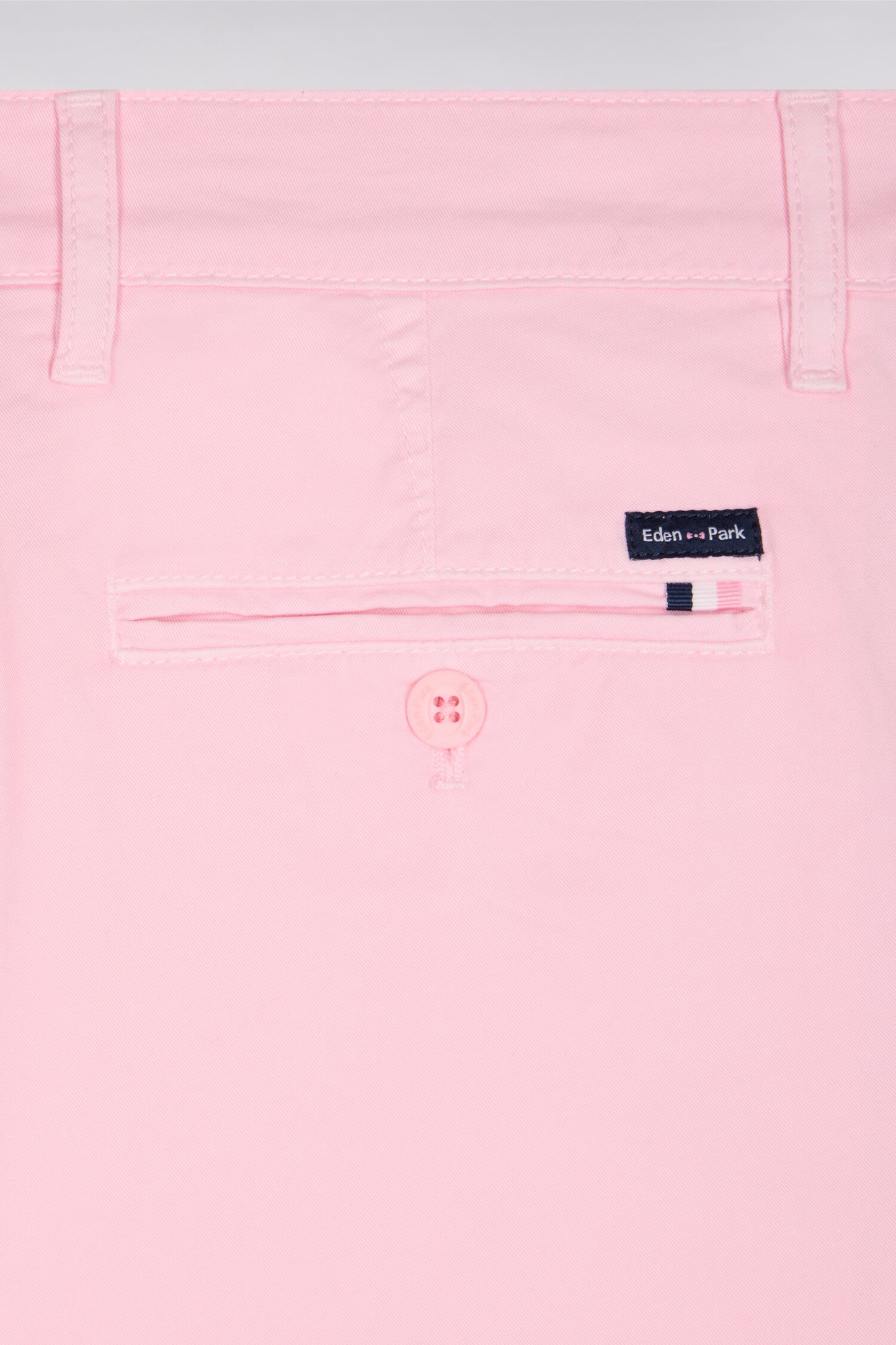 Bermuda chino en gabardine stretch rose