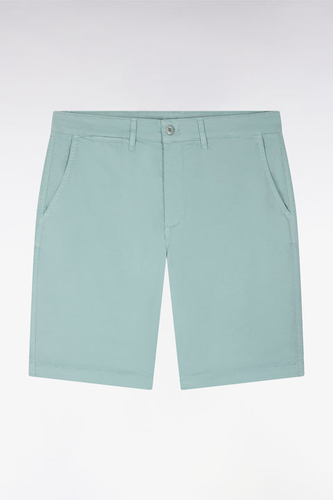 Bermuda chino en gabardine stretch vert d'eau - Image 2