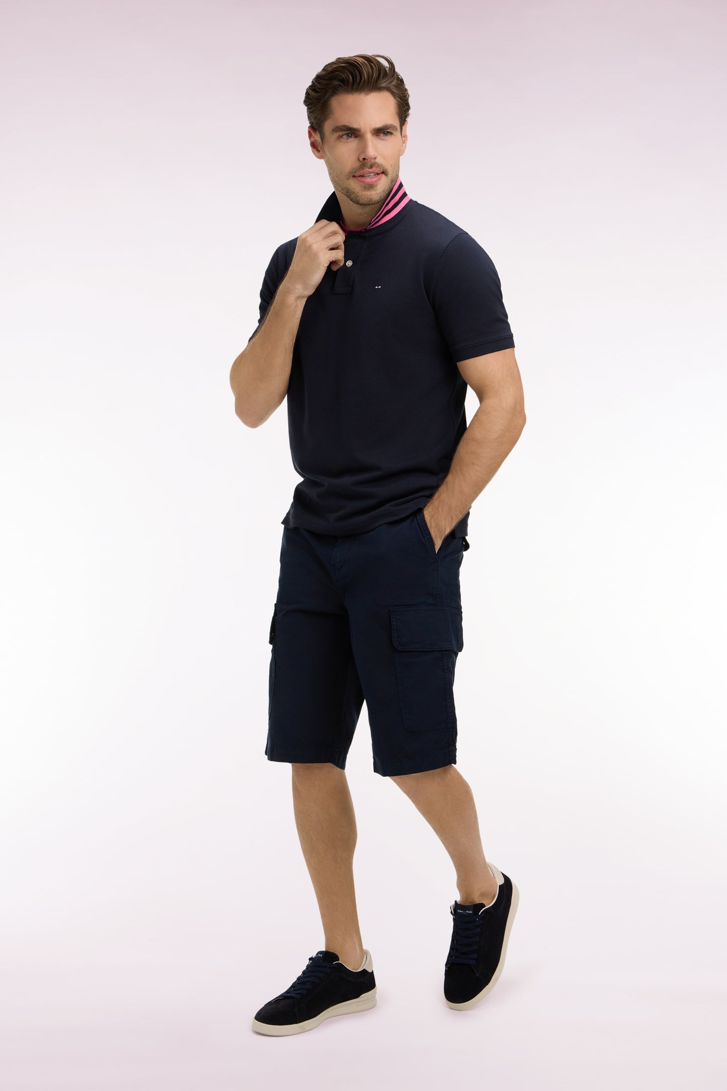 Bermuda cargo en coton marine