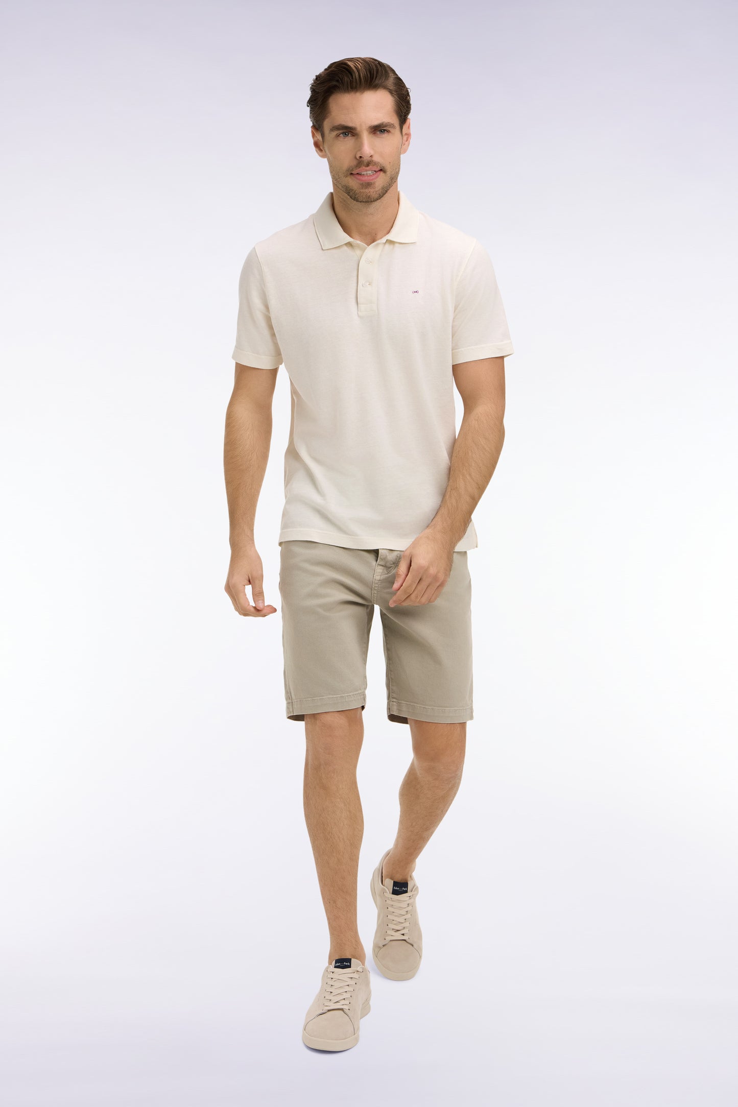 Bermuda en denim stretch kaki