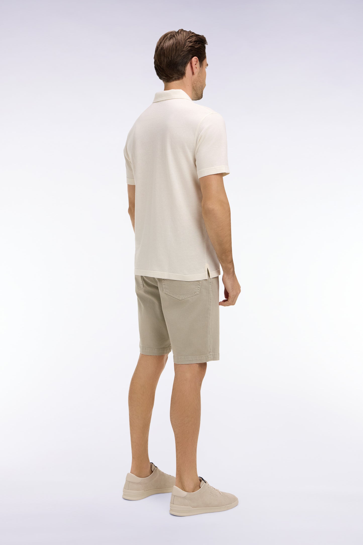 Bermuda en denim stretch kaki