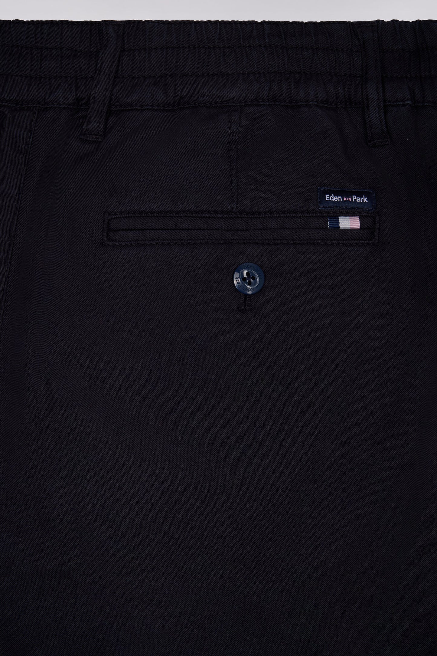 Bermuda en coton et lyocell mélangés marine