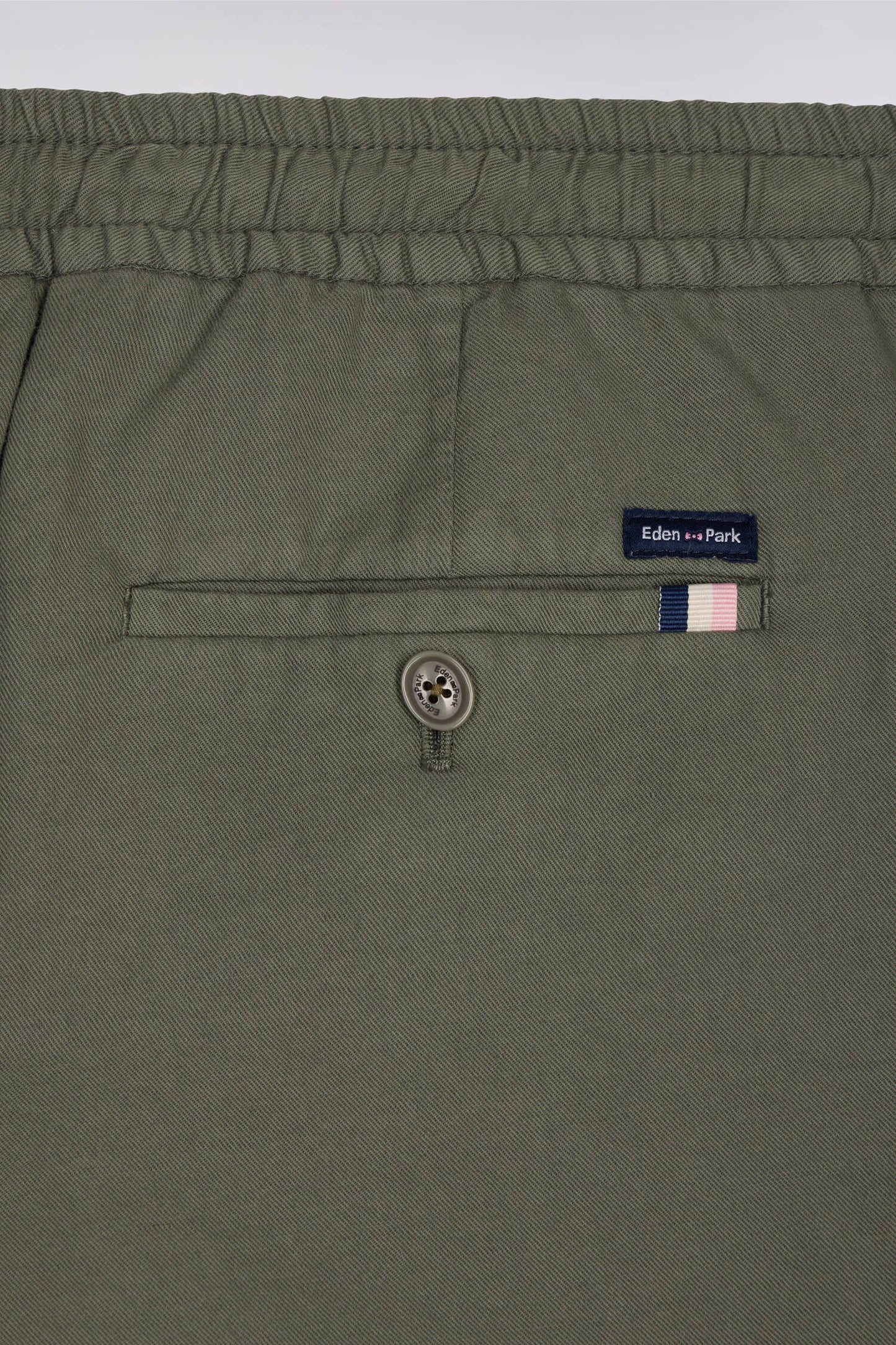 Modern fit khaki cotton linen and lyocell pants