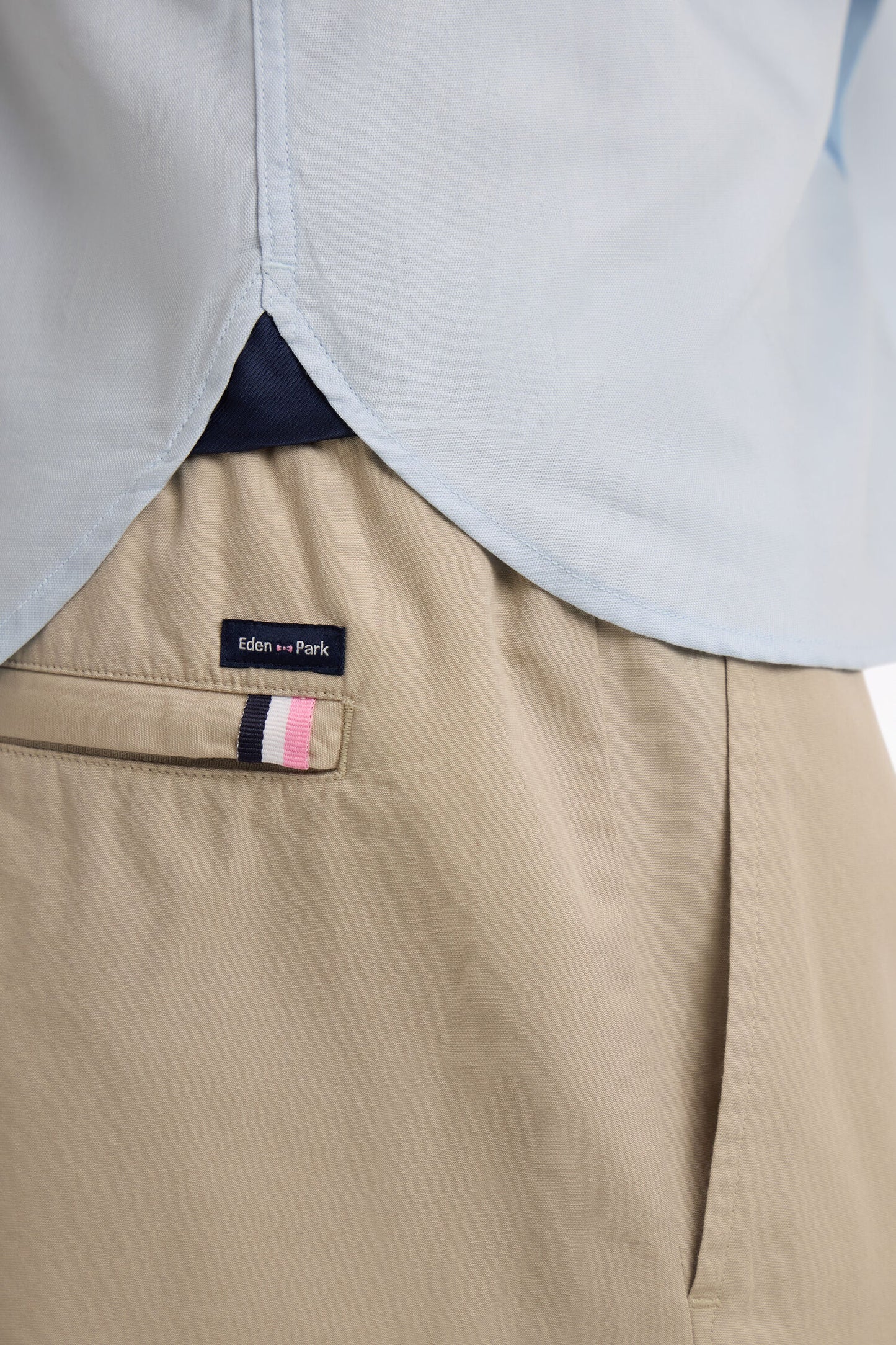 Beige cotton canvas pants