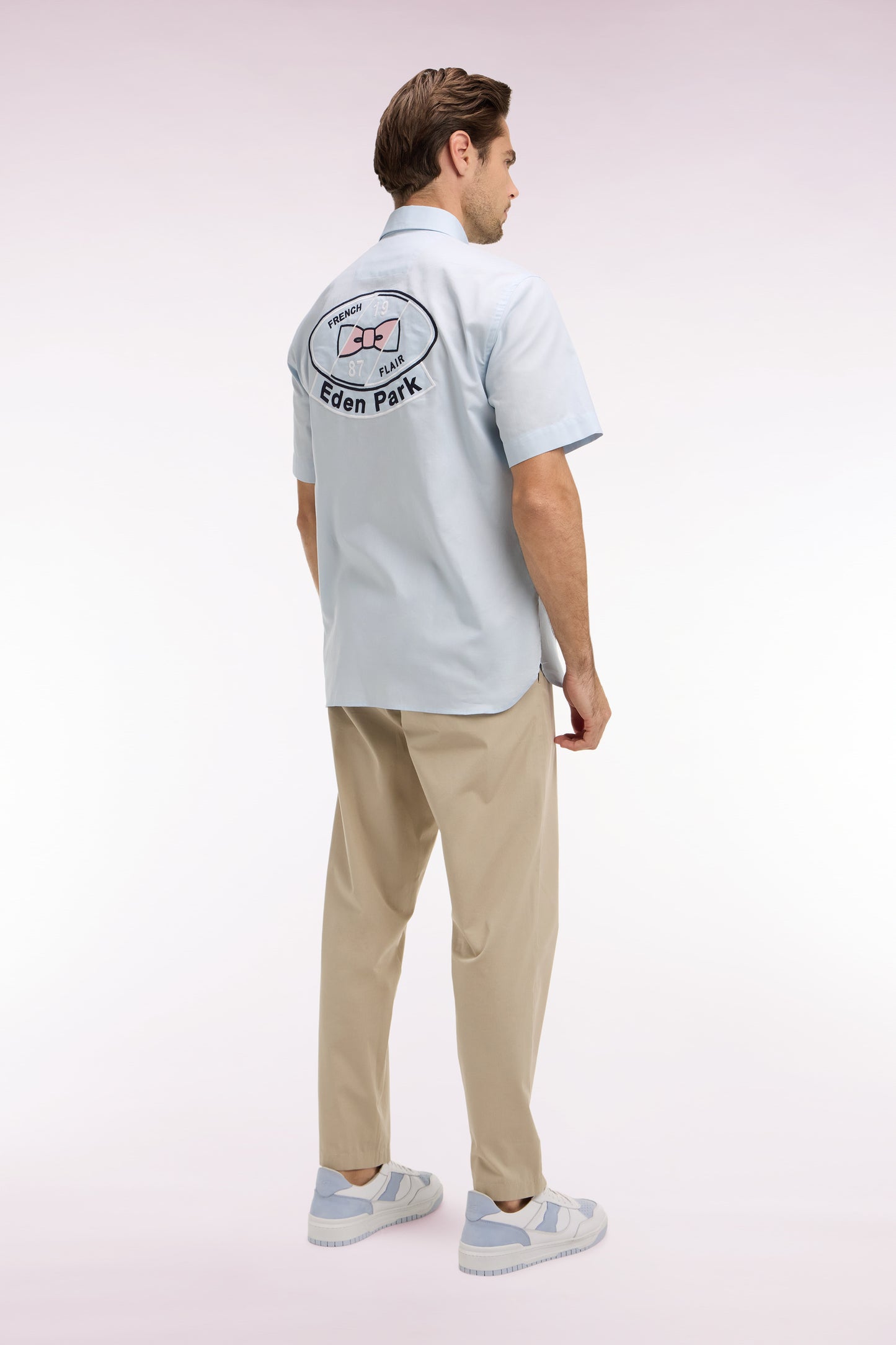 Beige cotton canvas pants
