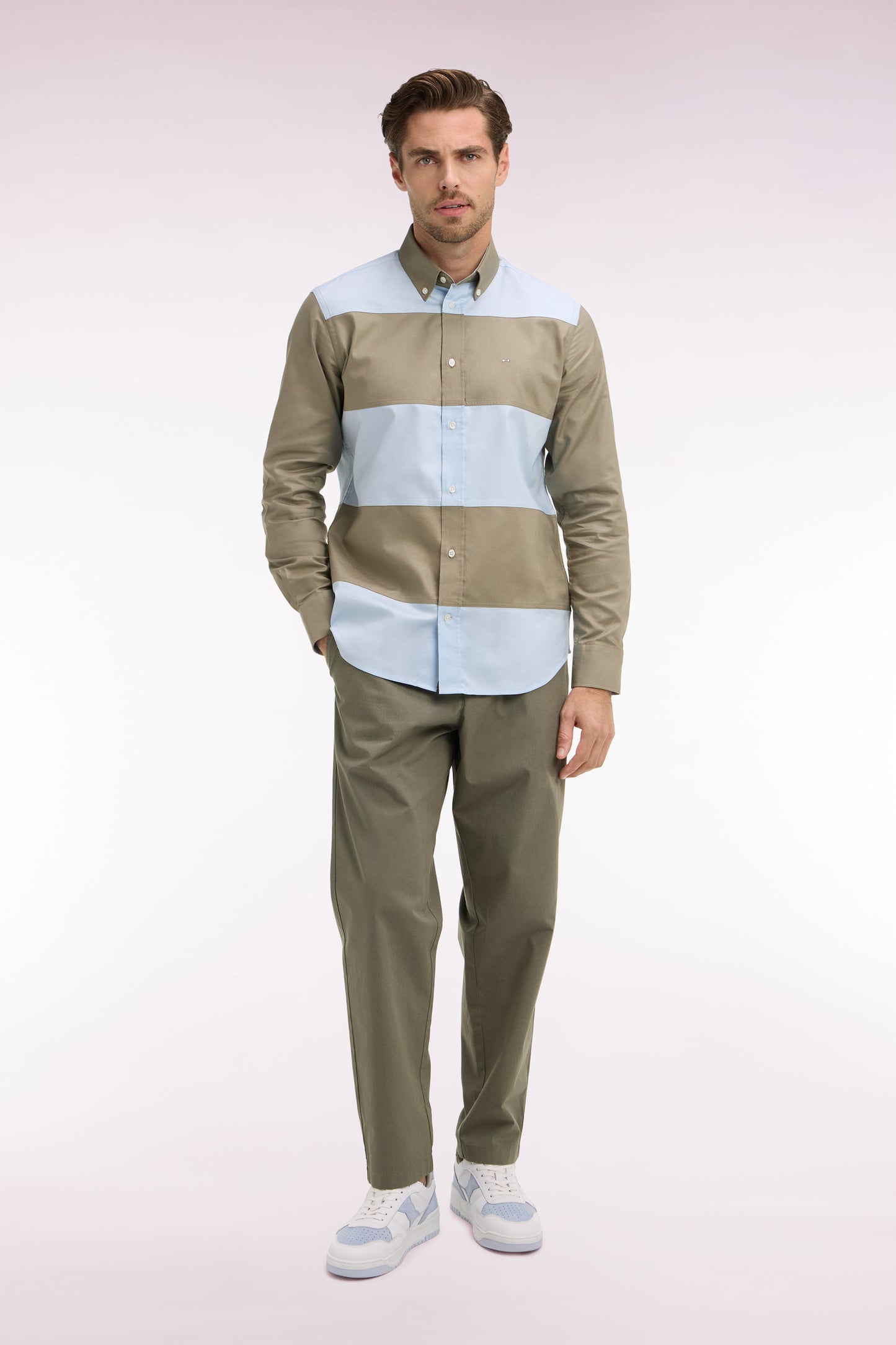 Khaki cotton canvas pants