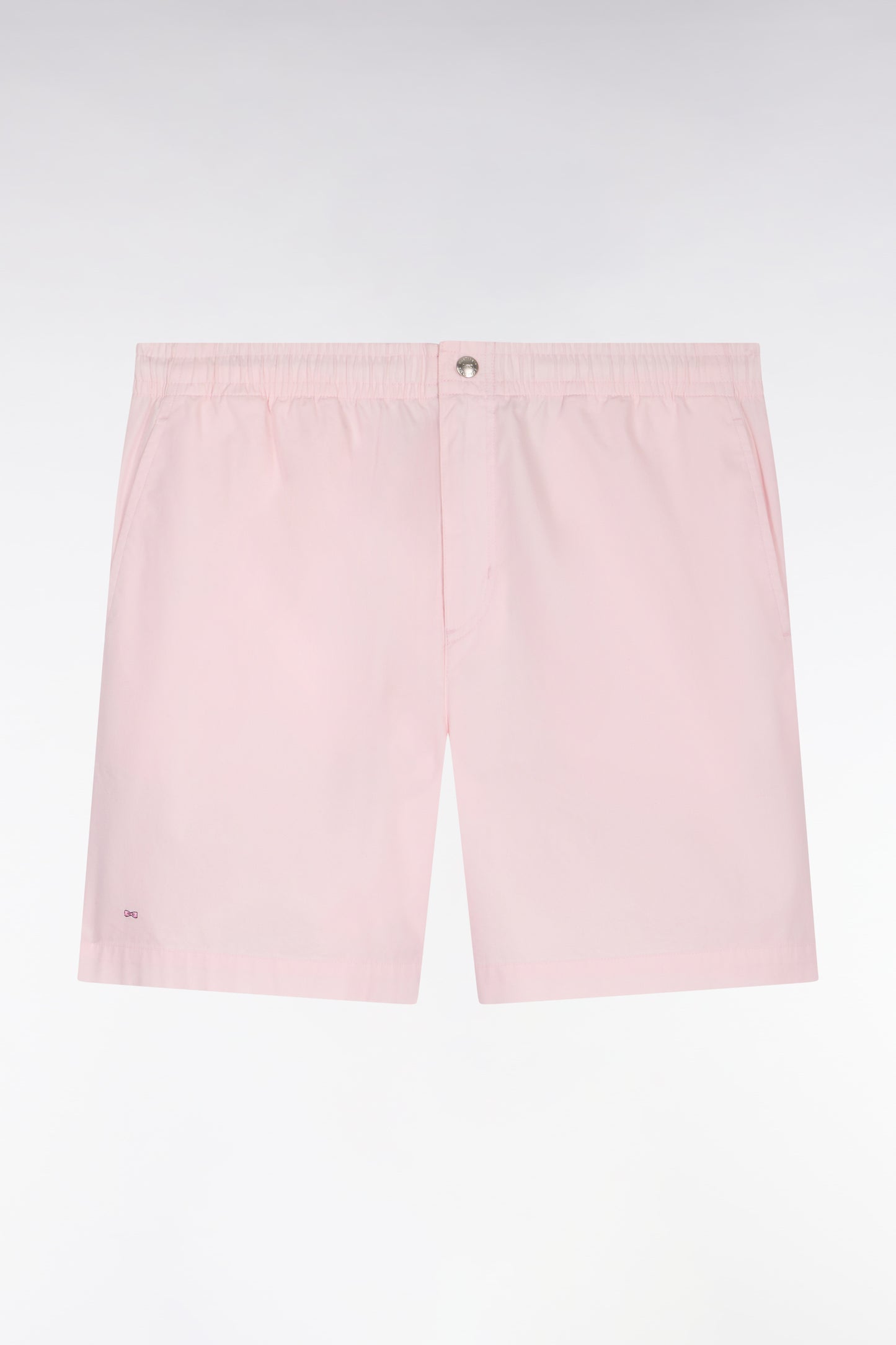 Short en popeline de coton rose