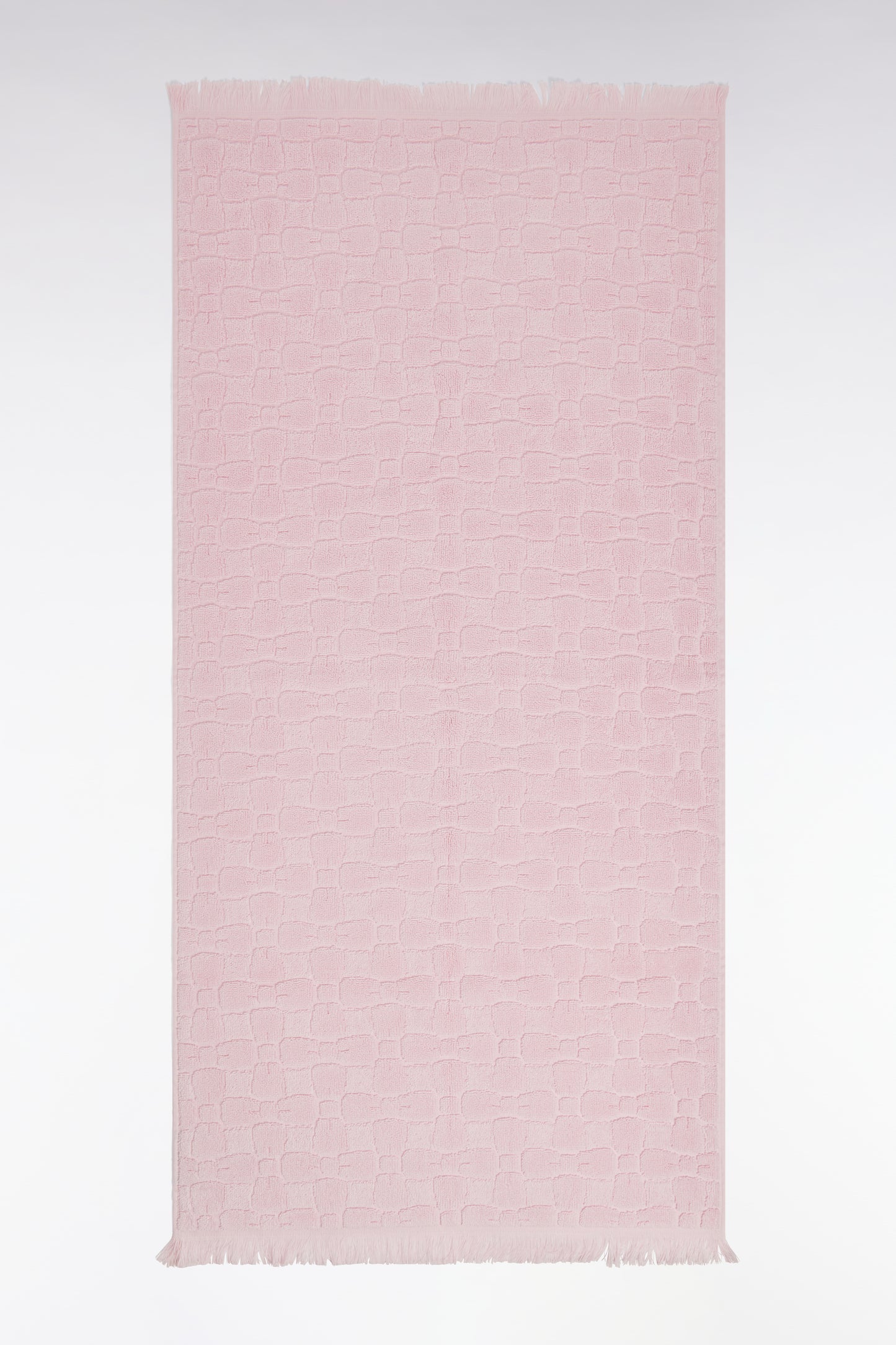 Serviette de toilette en coton rose à micromotifs nœuds papillon