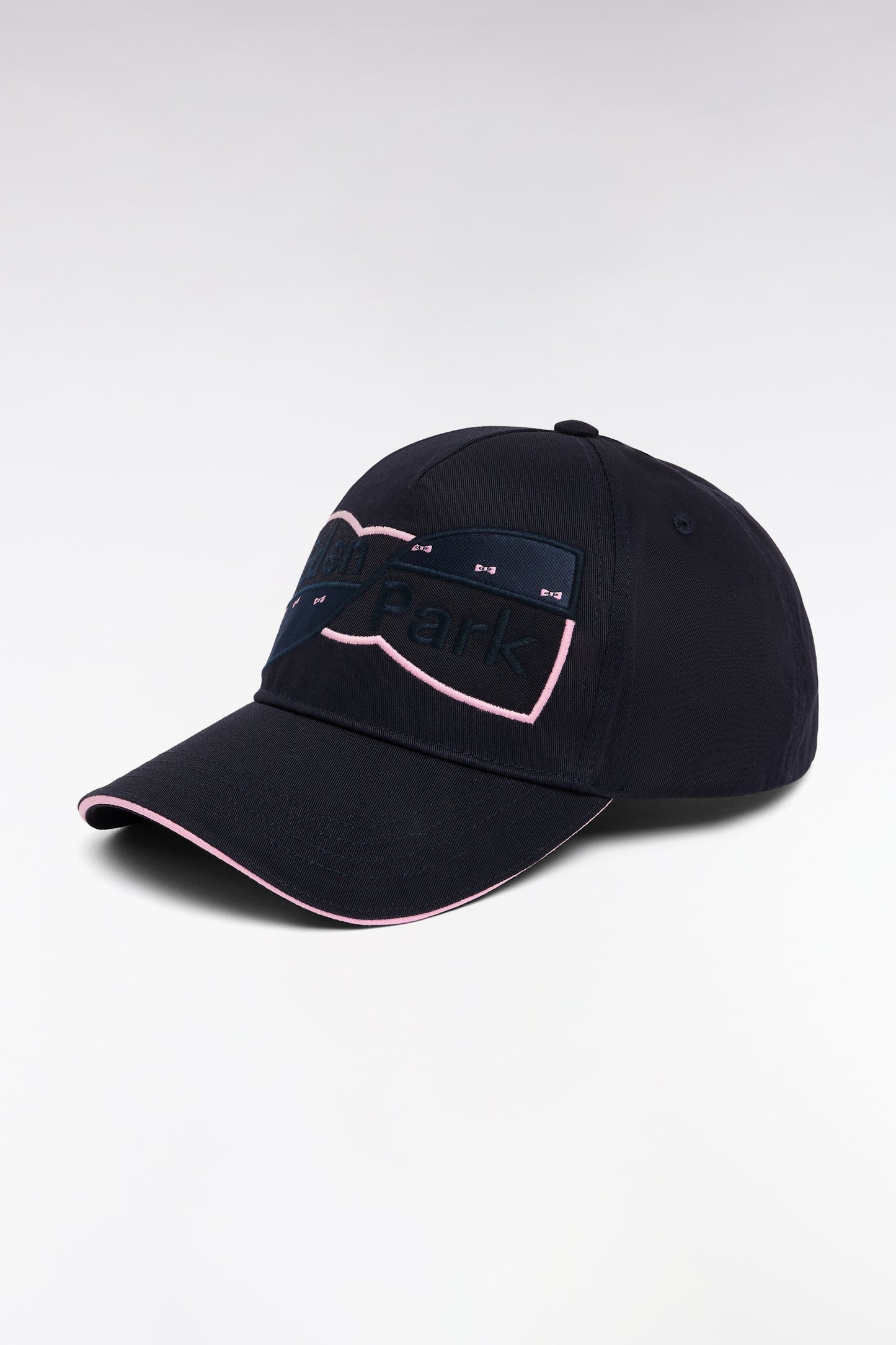 Casquette en twill de coton marine broderie nœud papillon