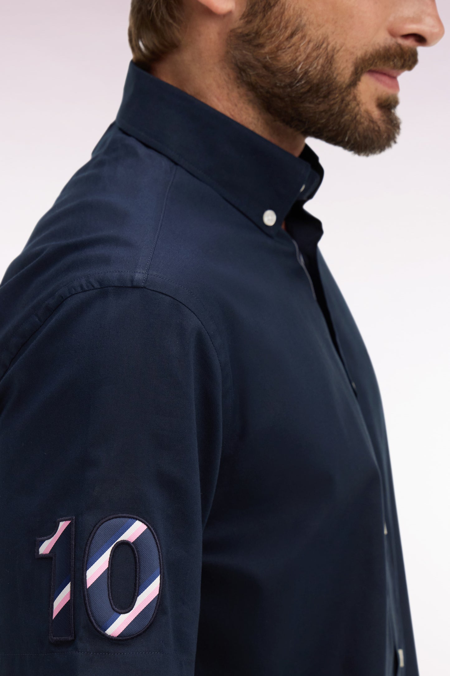 Chemise à manches courtes en coton marine XV de France