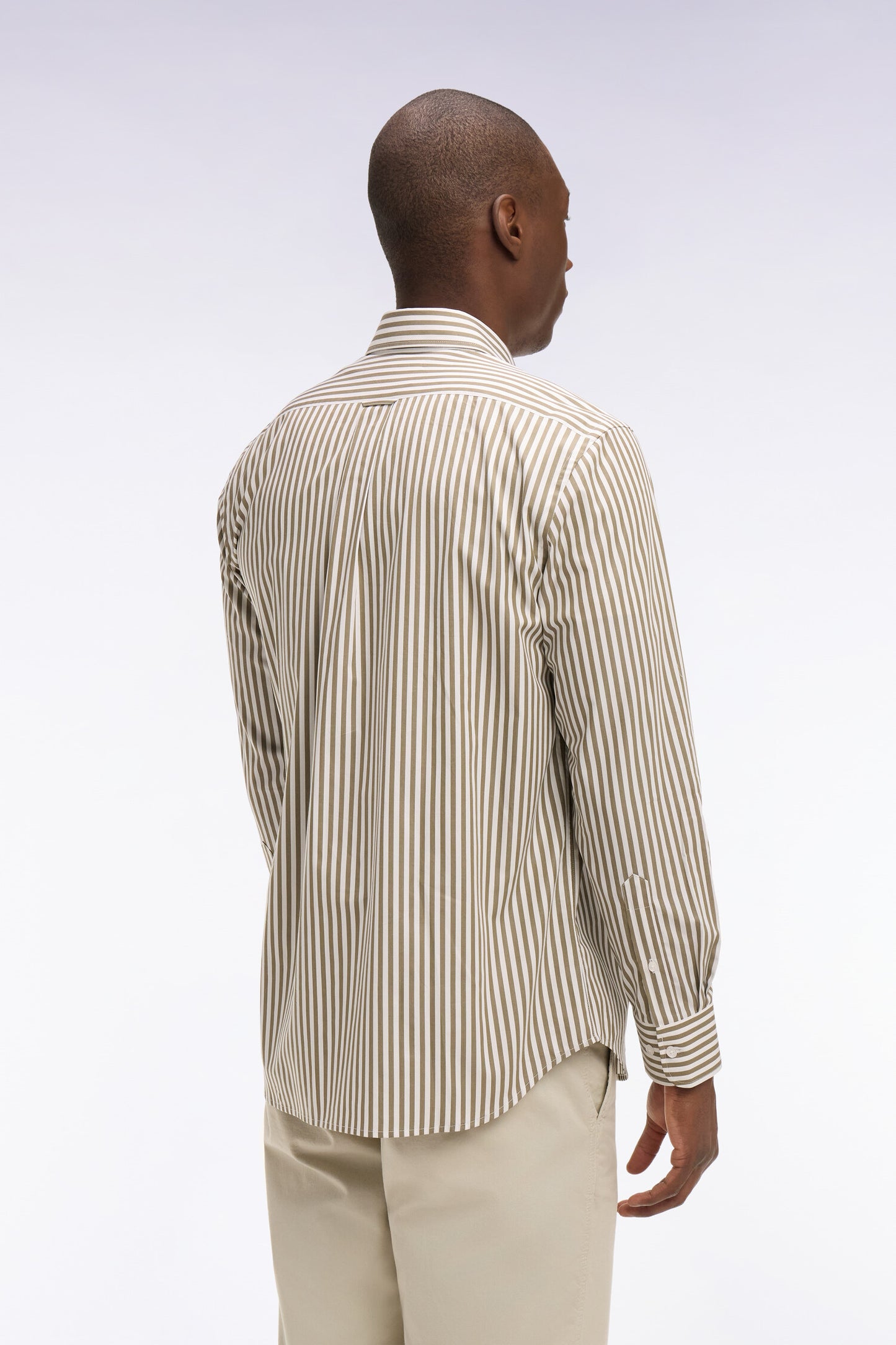 Chemise en coton ciel à rayures bâtons