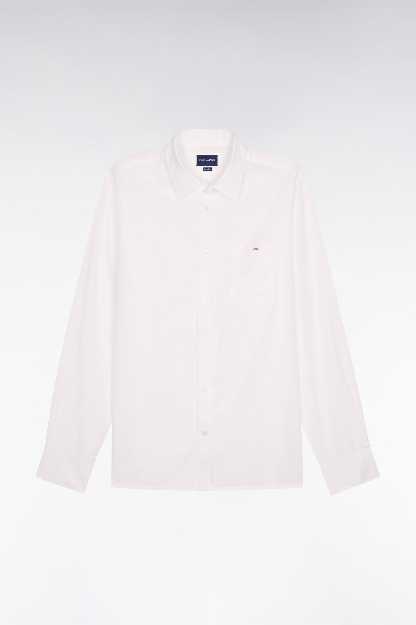 Chemise en coton blanche coupe regular