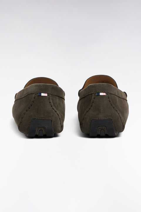 Mocassins en cuir suédé gris foncé - Image 3