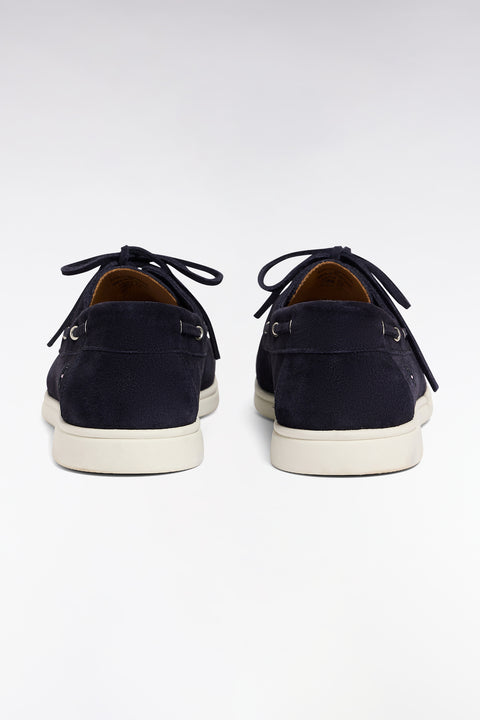 Chaussures bateau en cuir suédé marine - Image 3