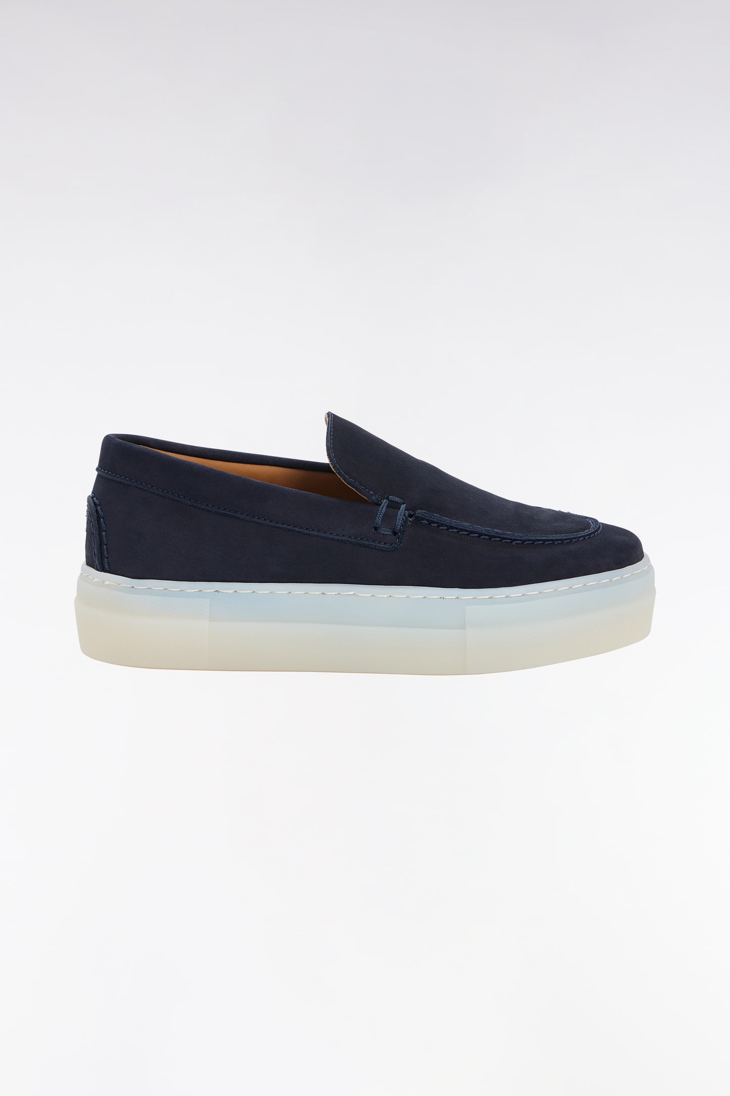 Baskets slip-on en nubuck marine