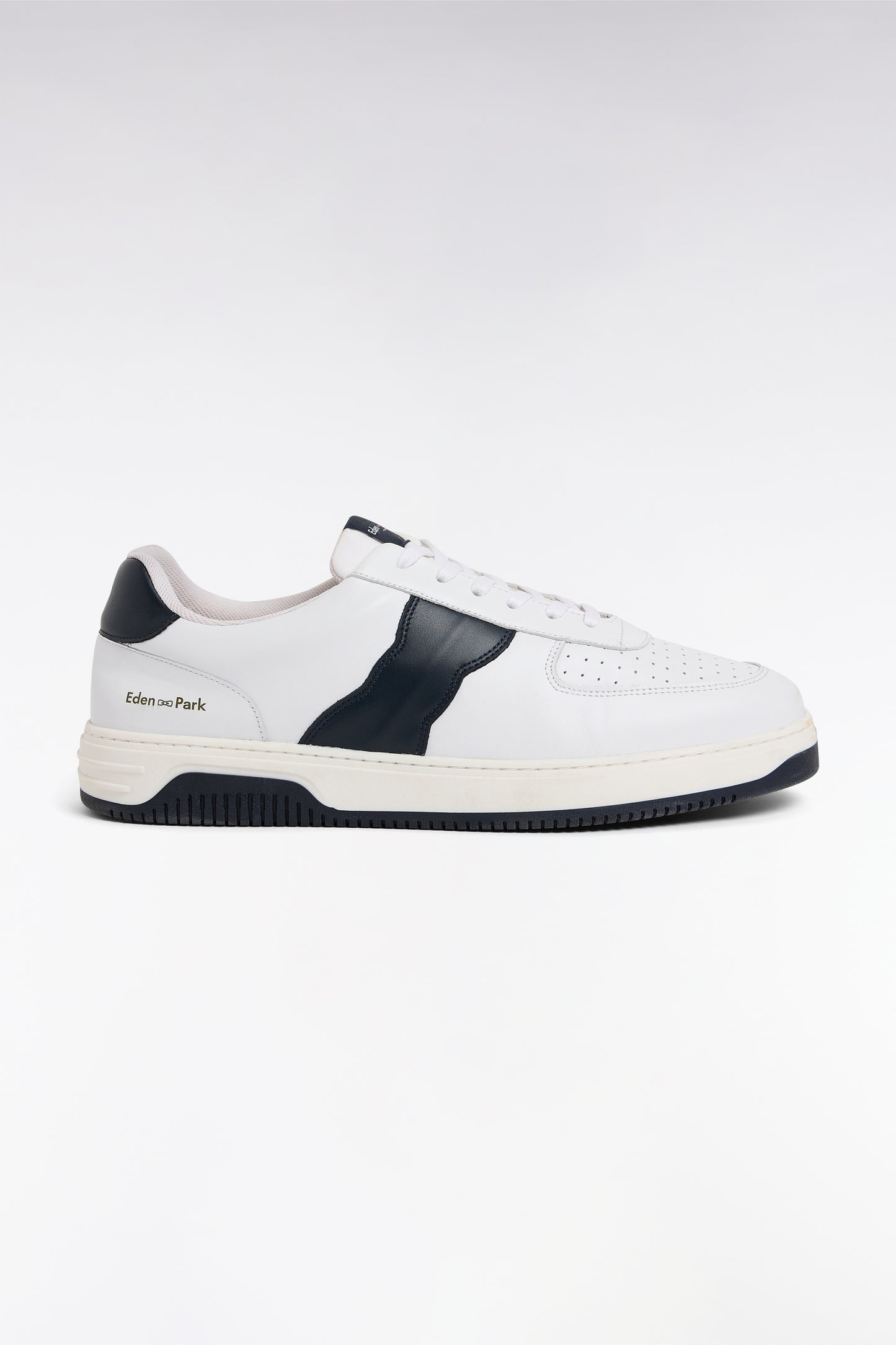 Sneakers en cuir bicolores