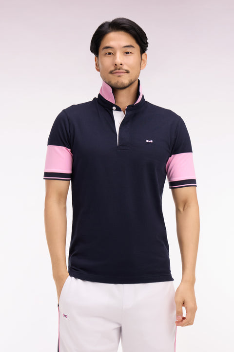 Maillot à manches courtes en coton marine coupe regular - Image 3