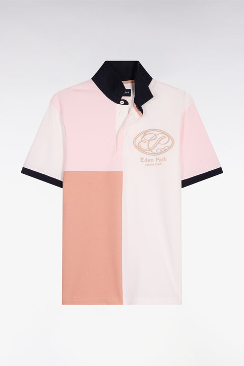 Maillot à manches courtes rose découpes graphiques et broderie coupe regular - Image 2