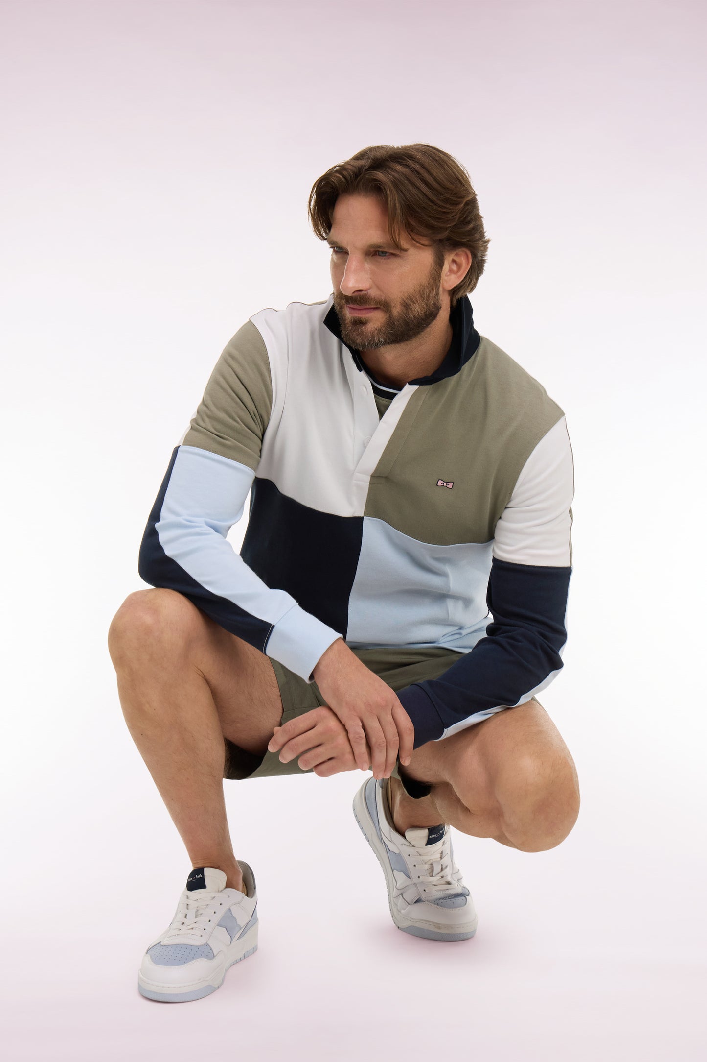 Maillot à manches longues en coton ciel croisé