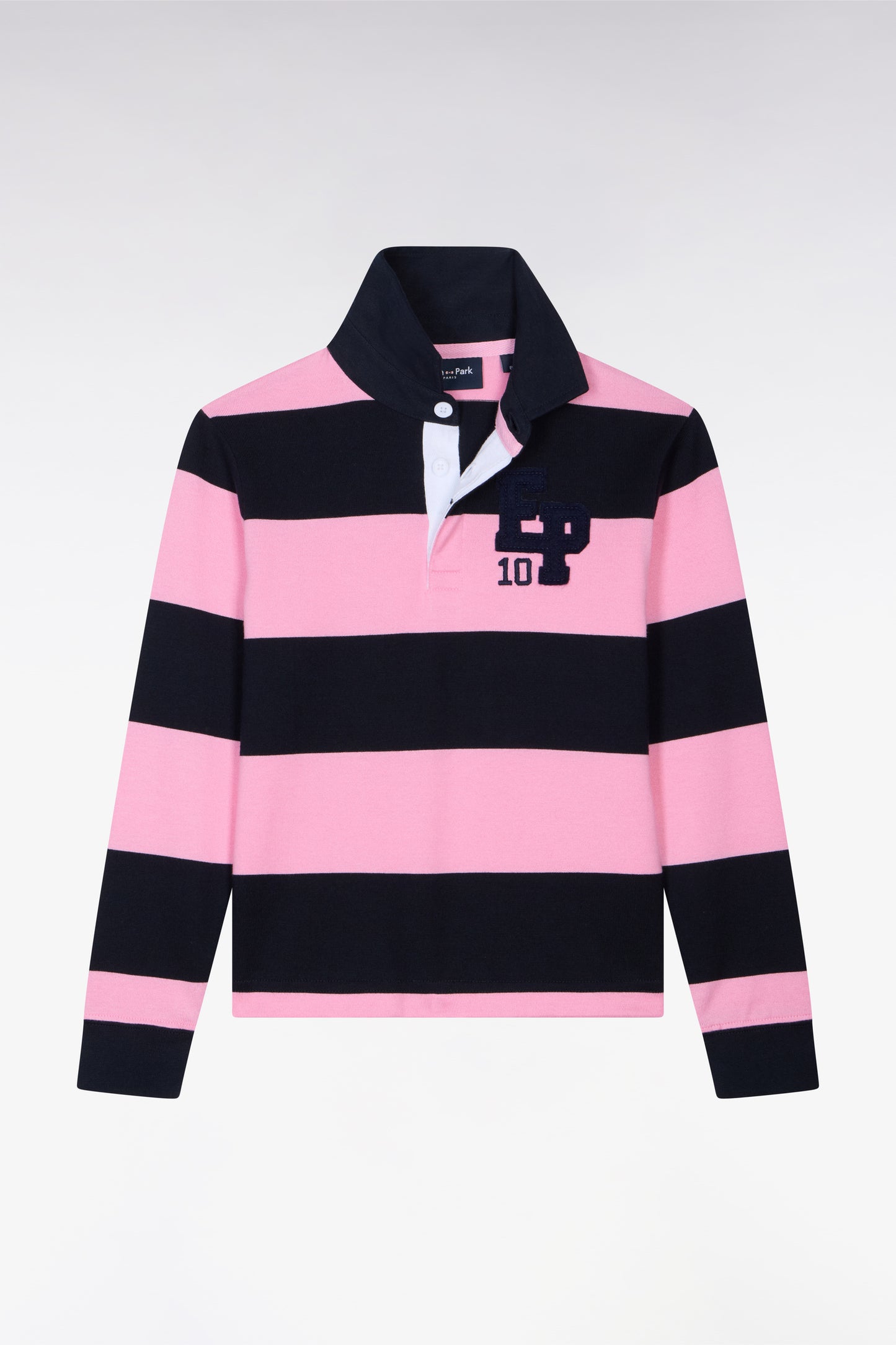 Maillot de rugby à manches longues en coton Pima rayé