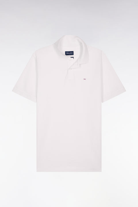 Polo à manches courtes en coton blanc coupe regular - Image 2