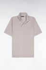 Polo à manches courtes en Oxford gris coupe regular