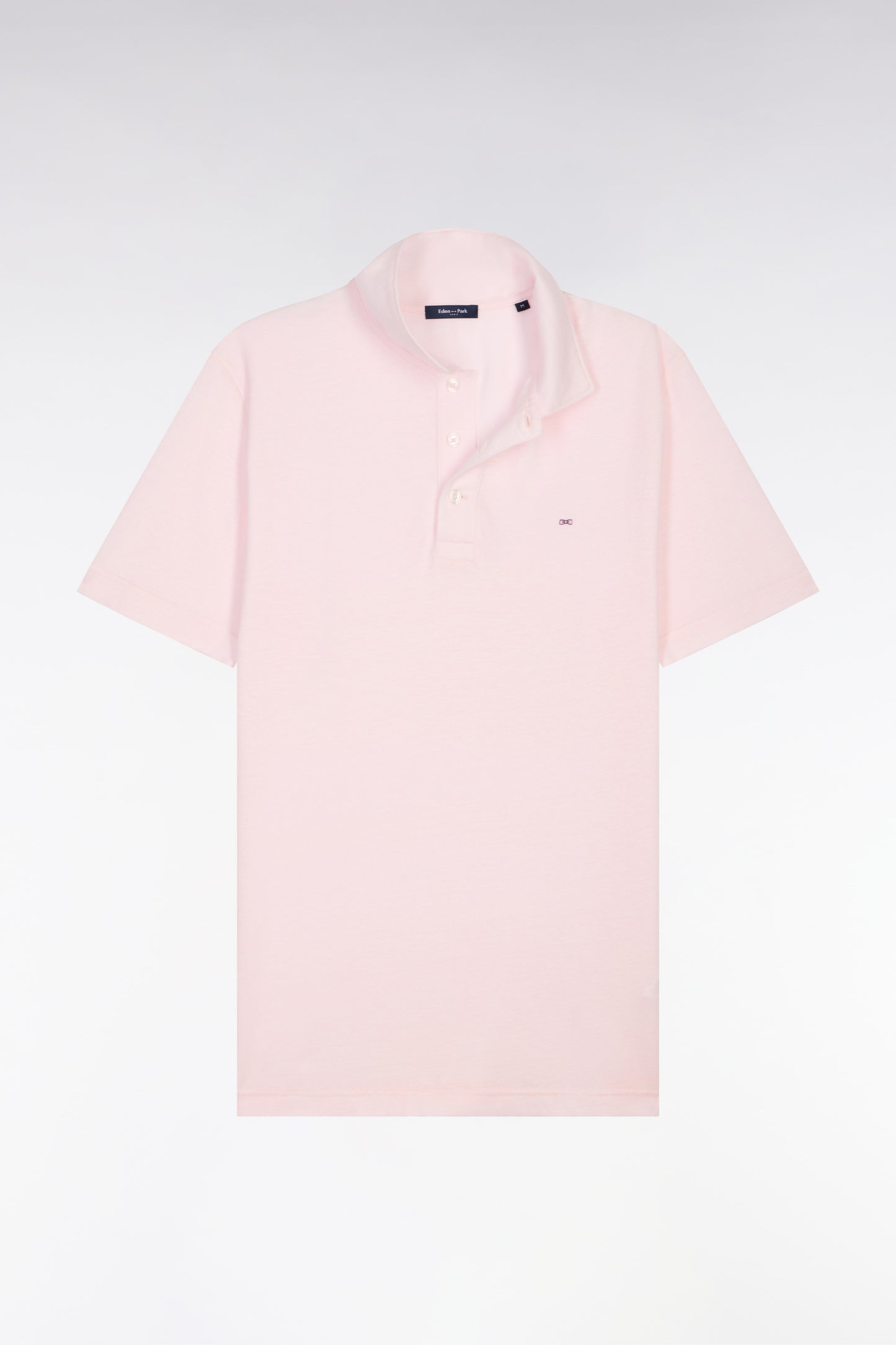 Polo à manches courtes en Oxford rose coupe regular