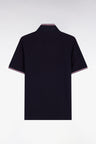 Polo à manches courtes en piqué coton marine