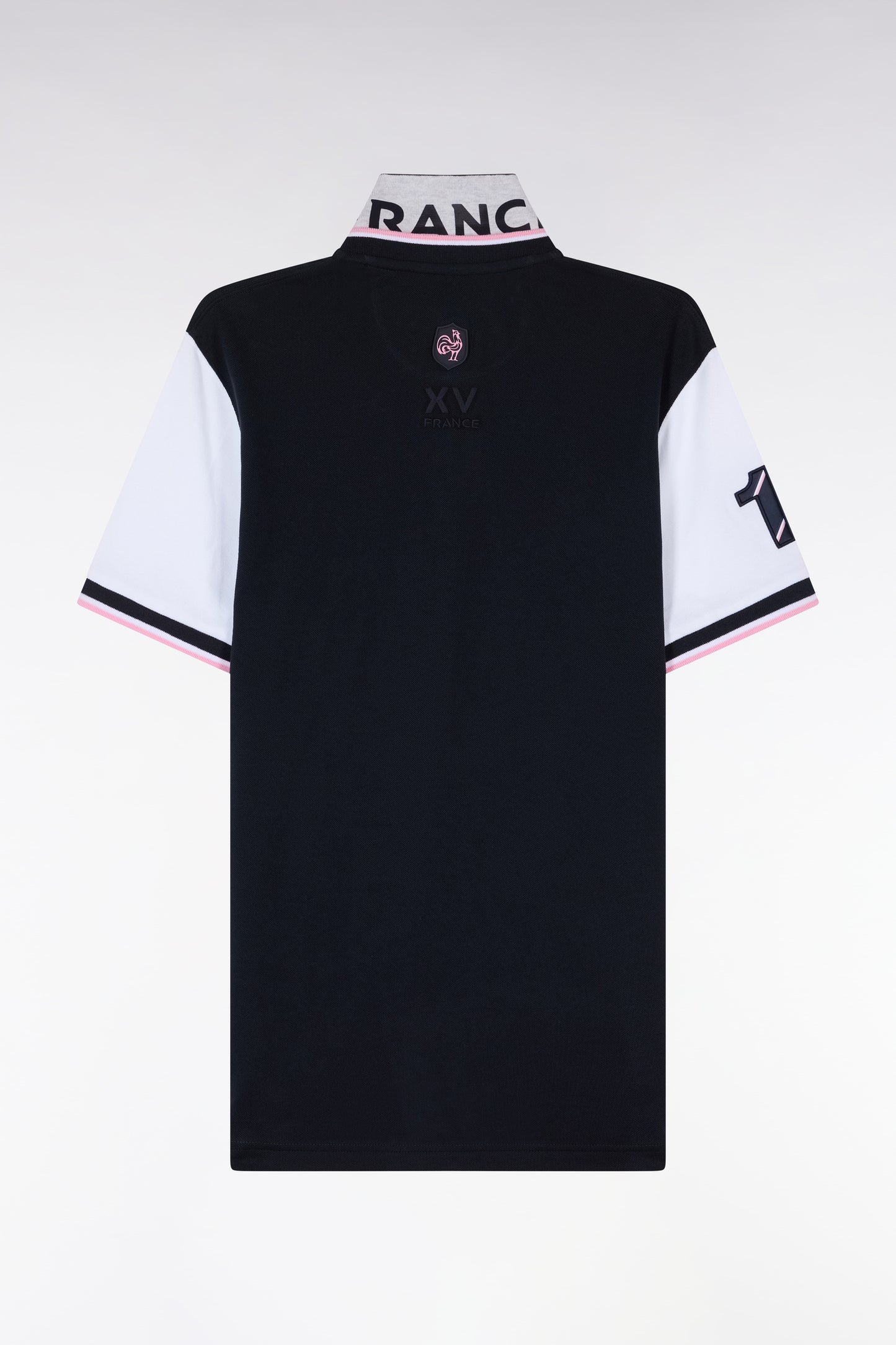 Polo à manches courtes XV de France en piqué coton marine France
