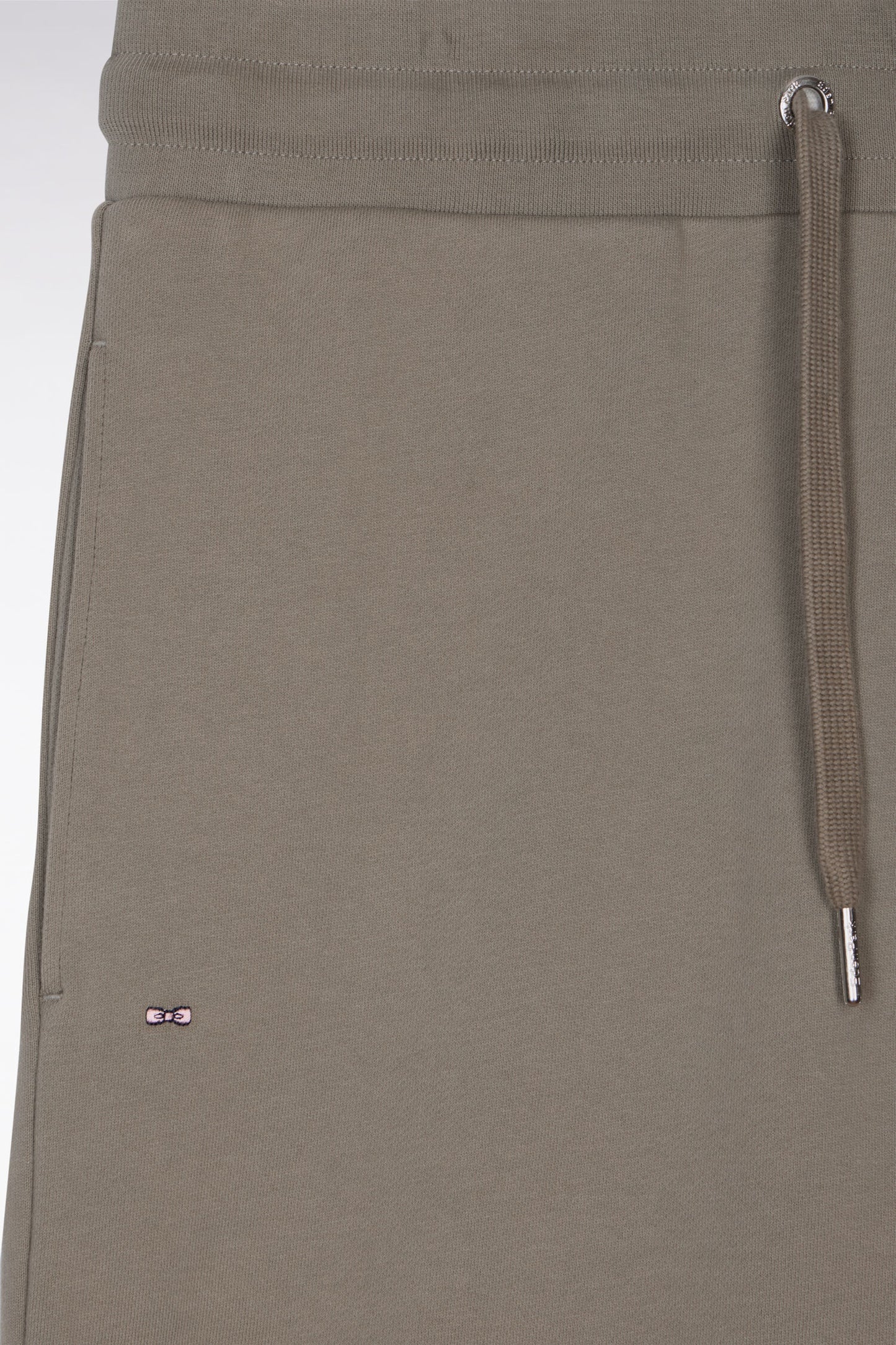 Short en molleton coton kaki