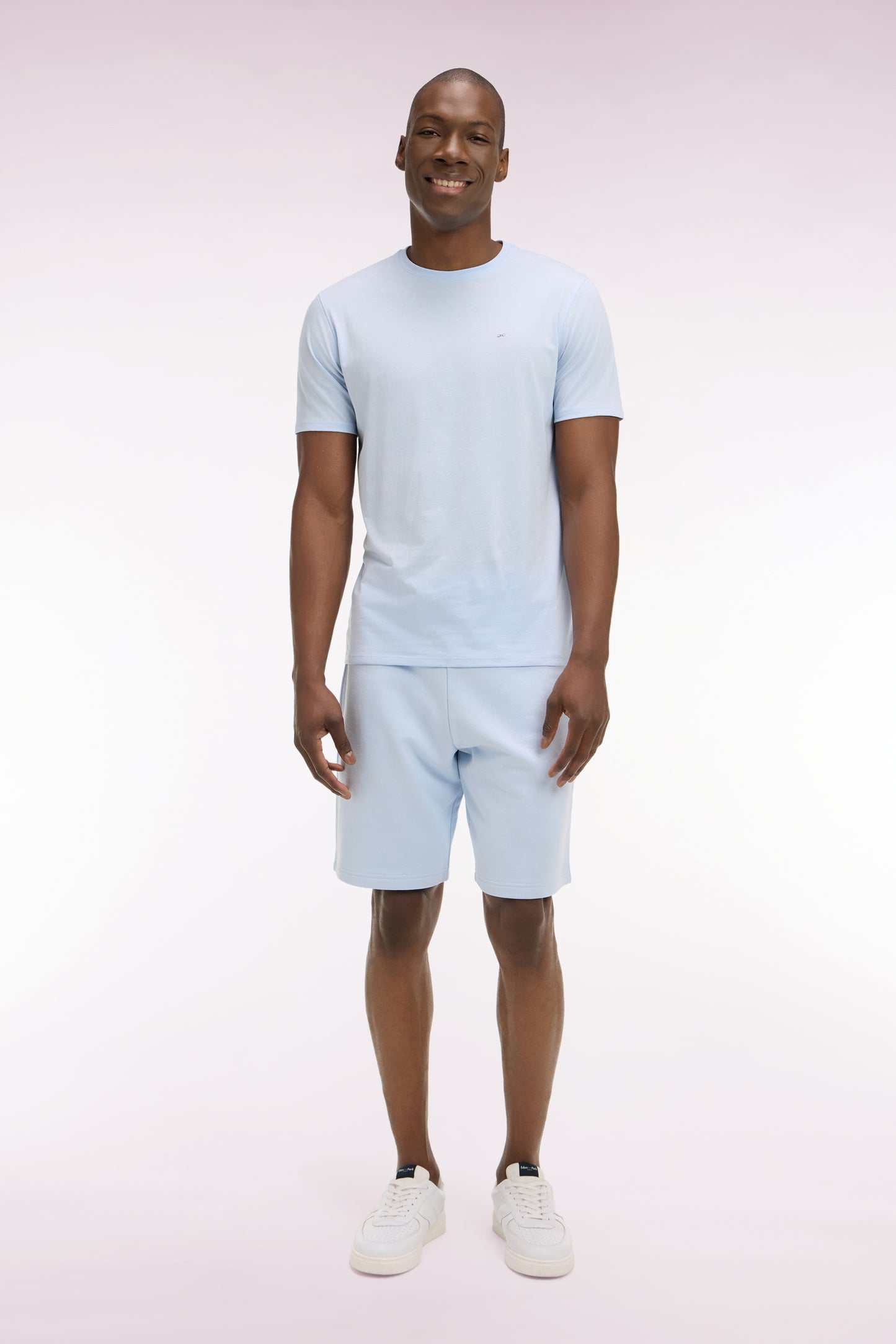 Short en molleton coton ciel