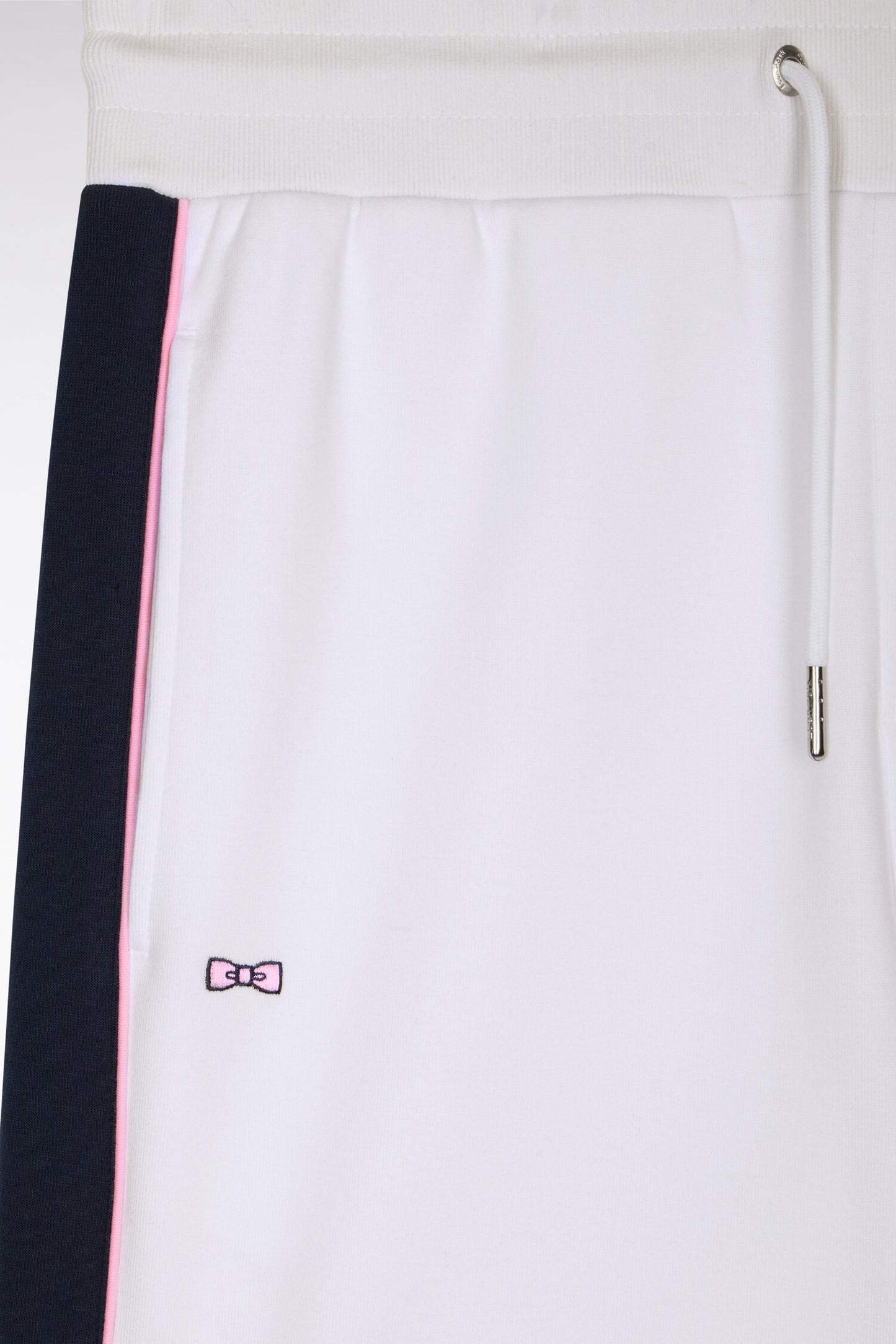 Short en interlock à découpes blanc et marine