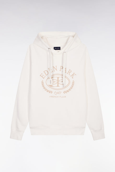 Sweatshirt à capuche brodé écru - Image 2