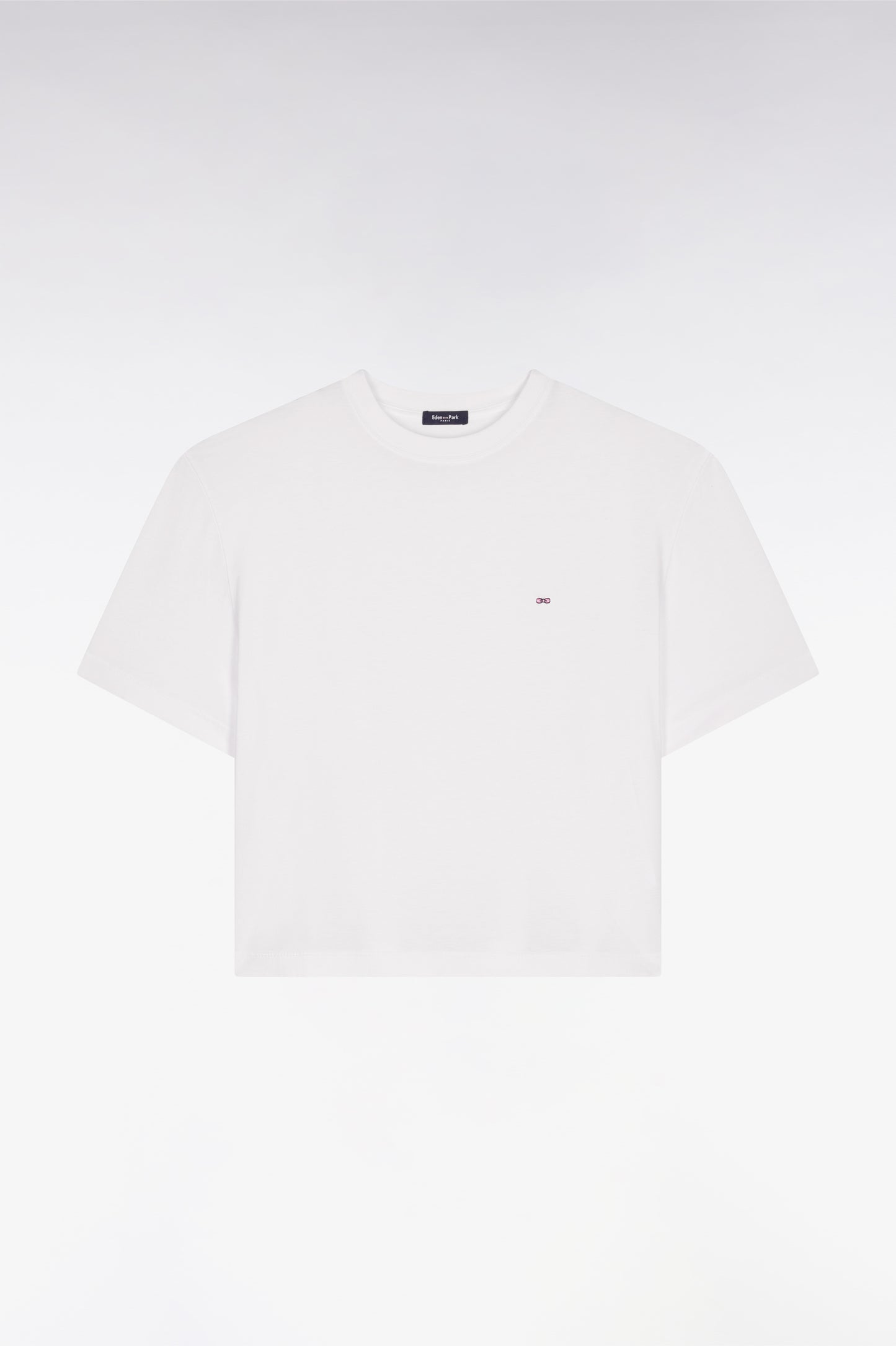 T-shirt à manches courtes en lyocell et coton blanc coupe oversized