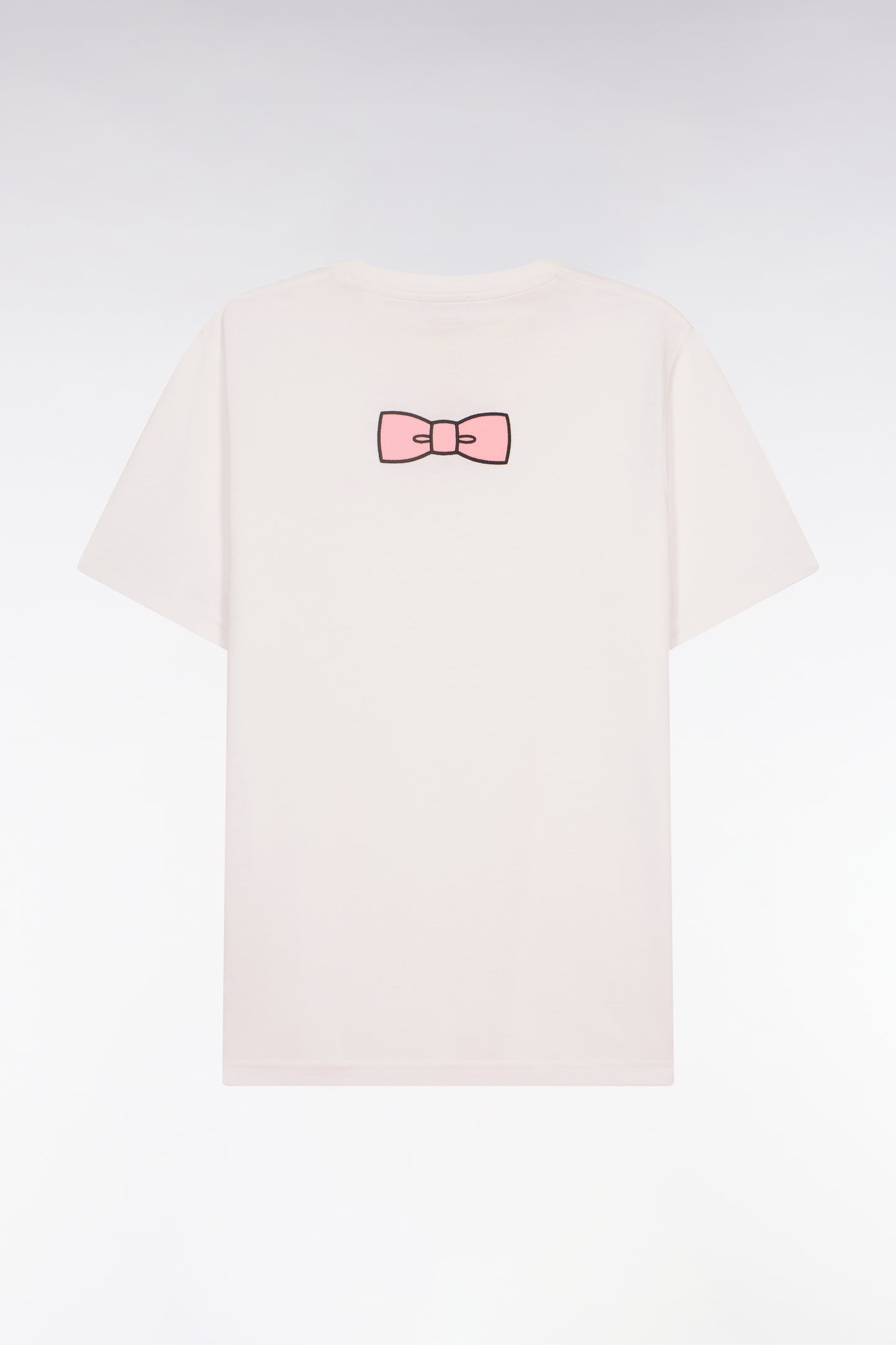 T-shirt à manches courtes en coton Pima blanc brodé coupe regular