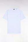 T-shirt à manches courtes en jersey de coton slub ciel coupe regular