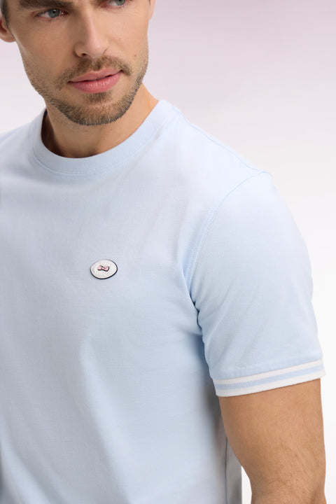 T-shirt à manches courtes en coton ciel coupe regular - Image 3