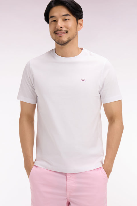 T-shirt à manches courtes blanc sérigraphié coupe regular - Image 1