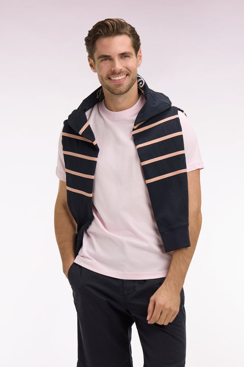 T-shirt à manches courtes sérigraphie dos rose coupe regular - Image 1