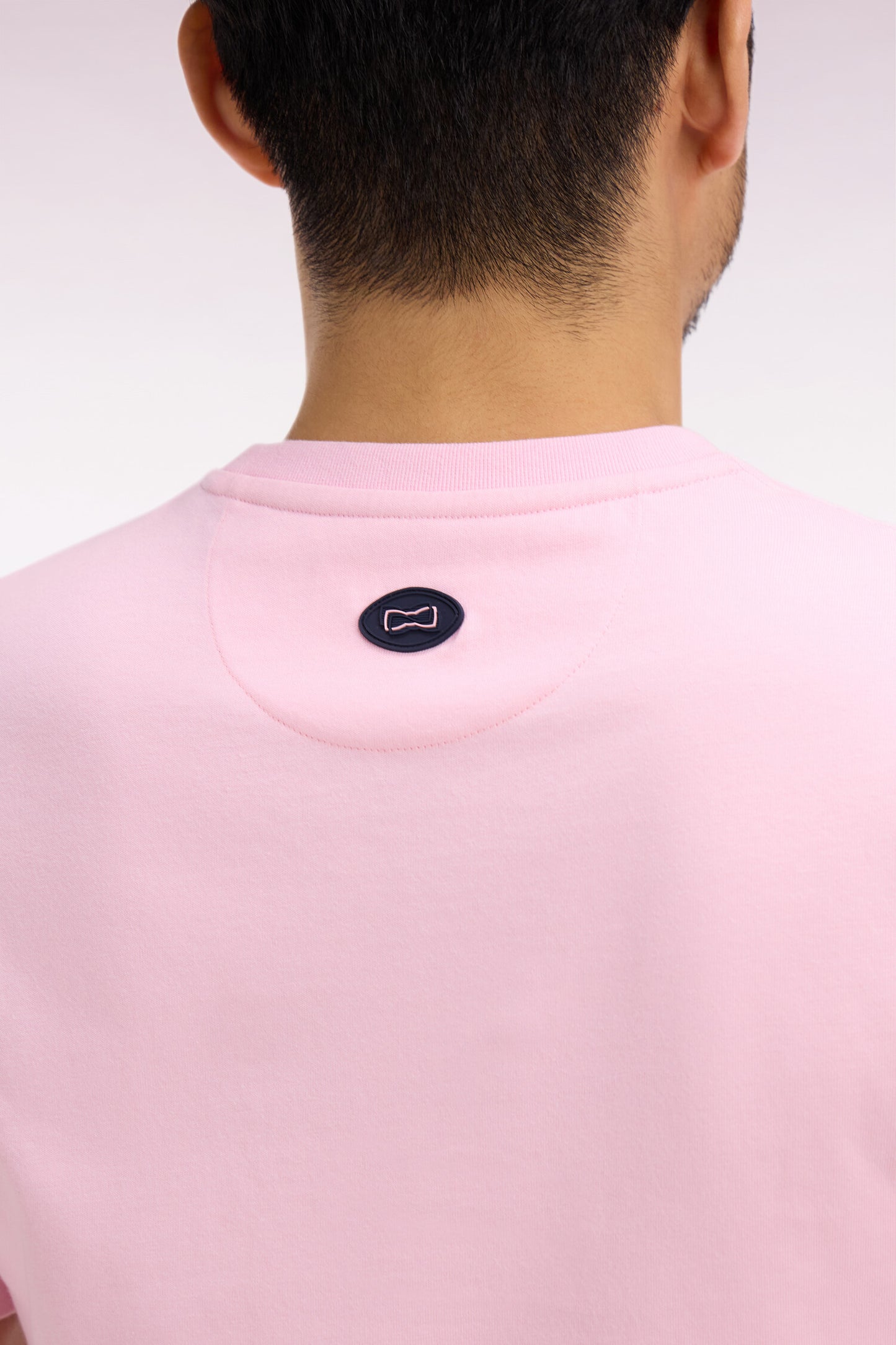 T-shirt à manches courtes en coton rose sérigraphie Eden Park coupe regular