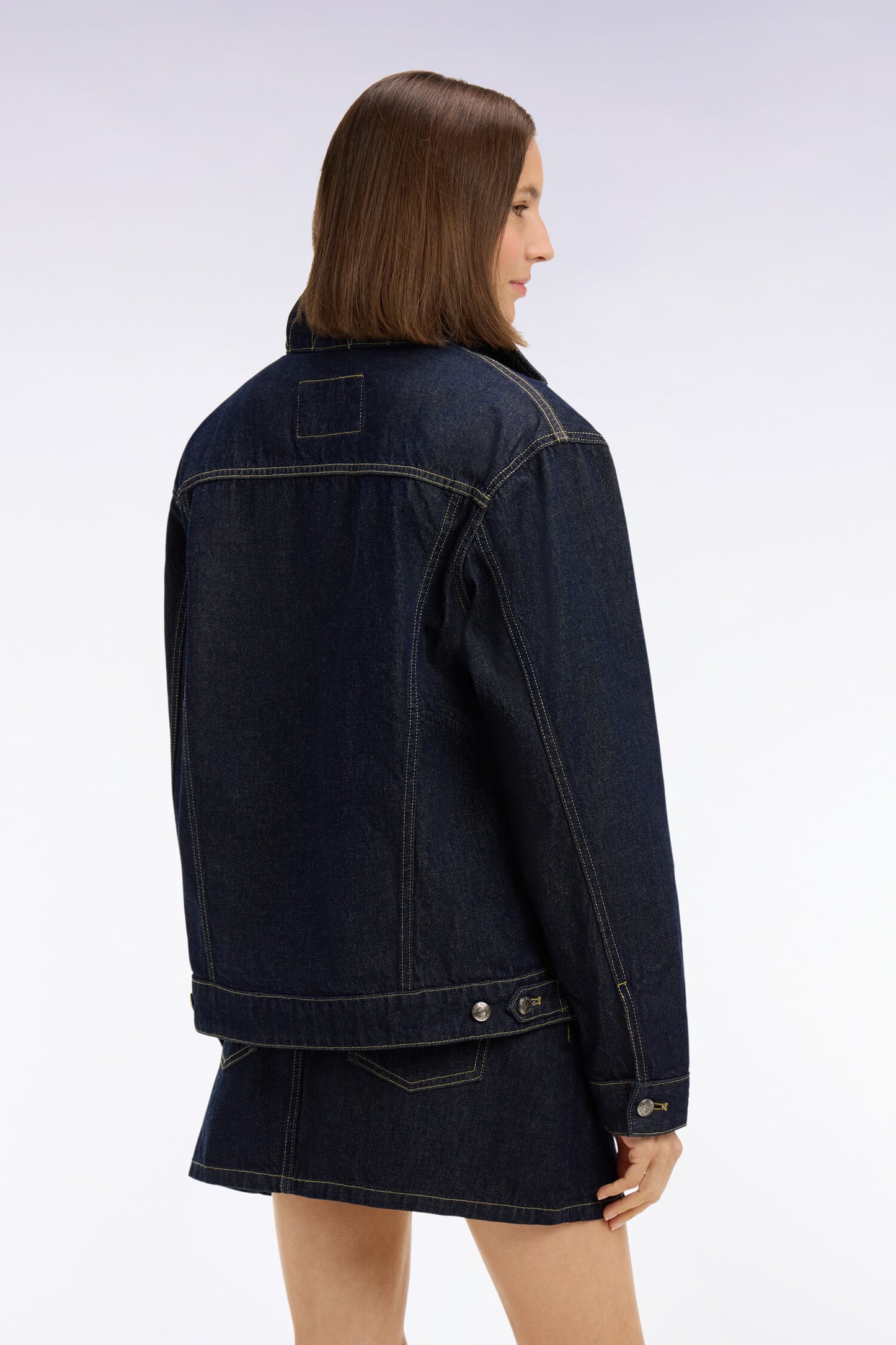 Blouson en denim brut coupe oversized