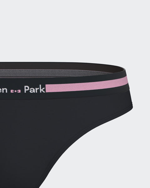 Culotte tanga en coton stretch marine - Image 2