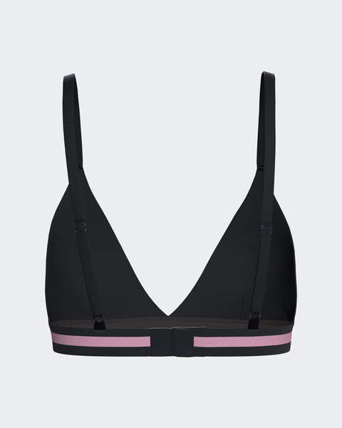 Soutien-gorge en coton stretch marine élastique siglé - Image 3