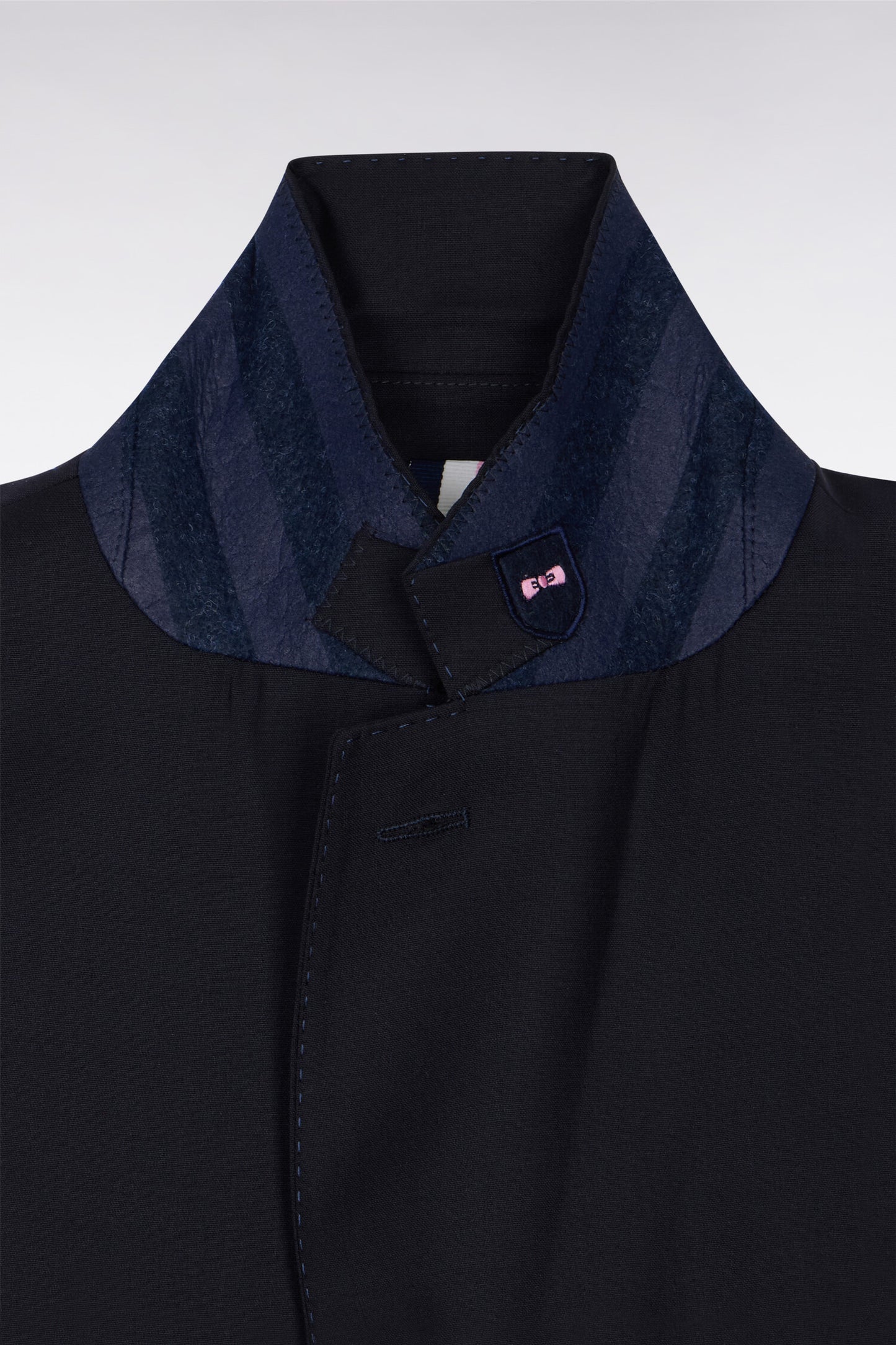 Veste blazer en laine recyclée mélangée marine