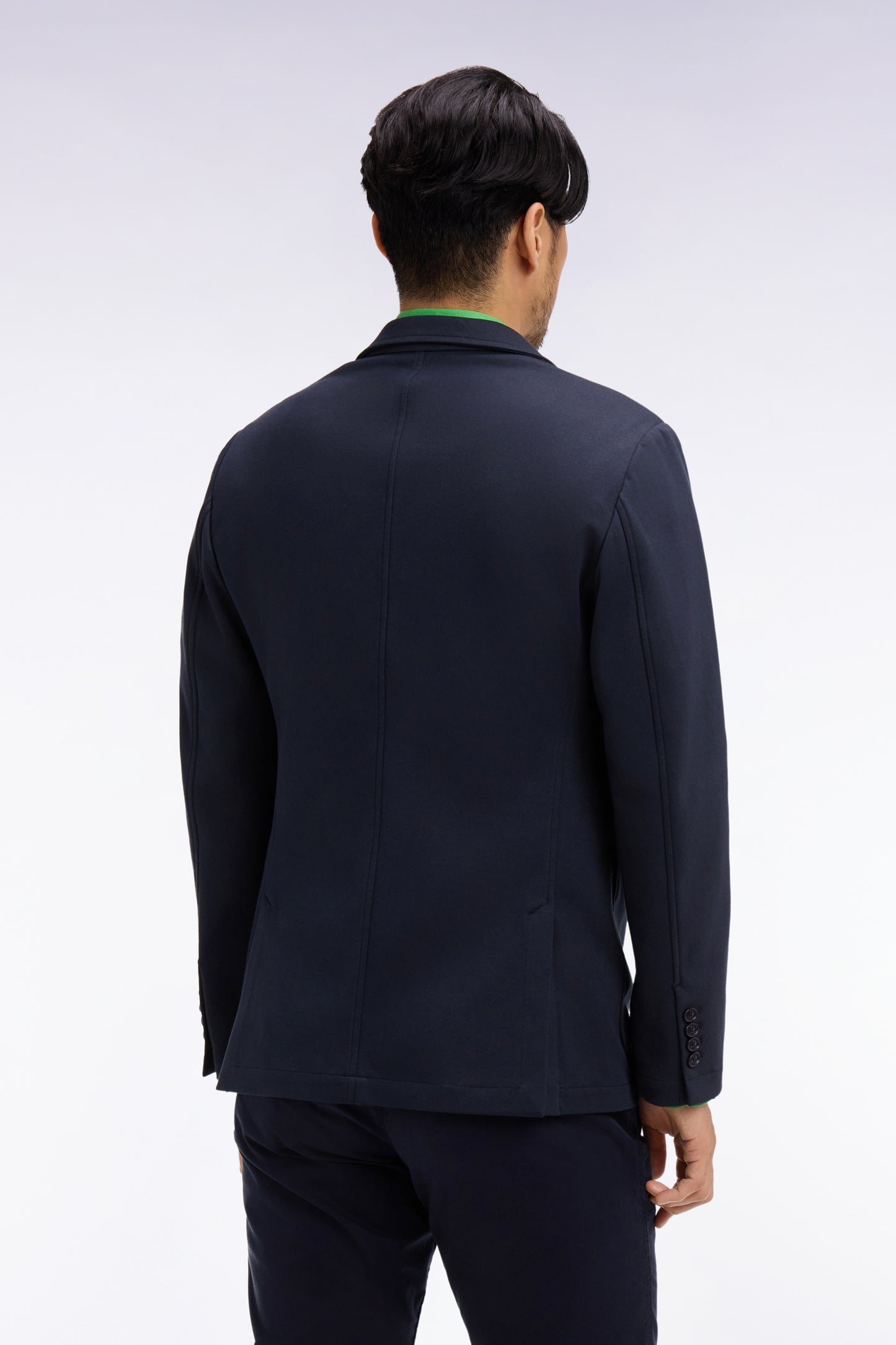 Veste en jersey de coton stretch marine