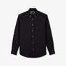 Chemise gris foncé unie en coton piqué