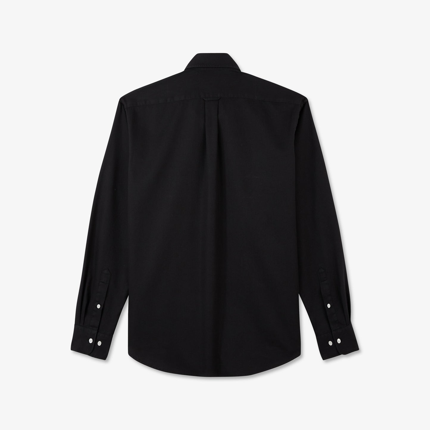 Chemise gris foncé unie en coton piqué